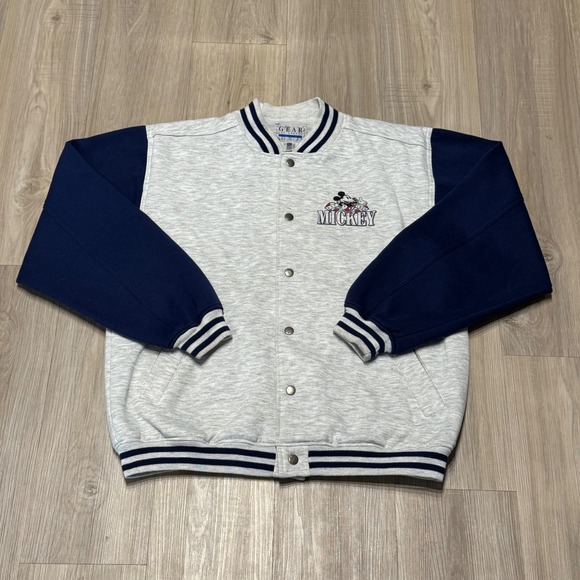Vintage Mickey Mouse Varsity Bomber Jacket Gear For Sports Men's Size XL - Picture 2 of 7